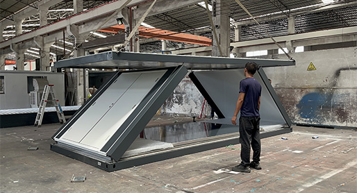 Maisons conteneurs pliables pour l'hébergement de camping