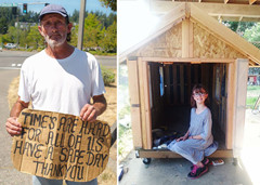 Une fillette de 9 ans construit de petites maisons pour les sans-abri