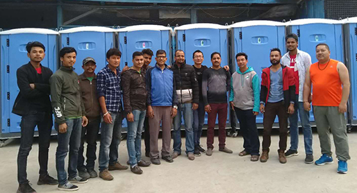 tirelire hdpe toilettes portables au népal